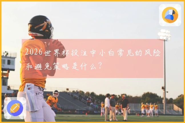 2026世界杯投注中小白常见的风险和避免策略是什么？